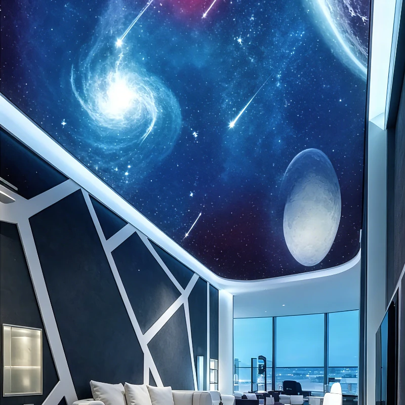 Spray painted Starry Ceiling